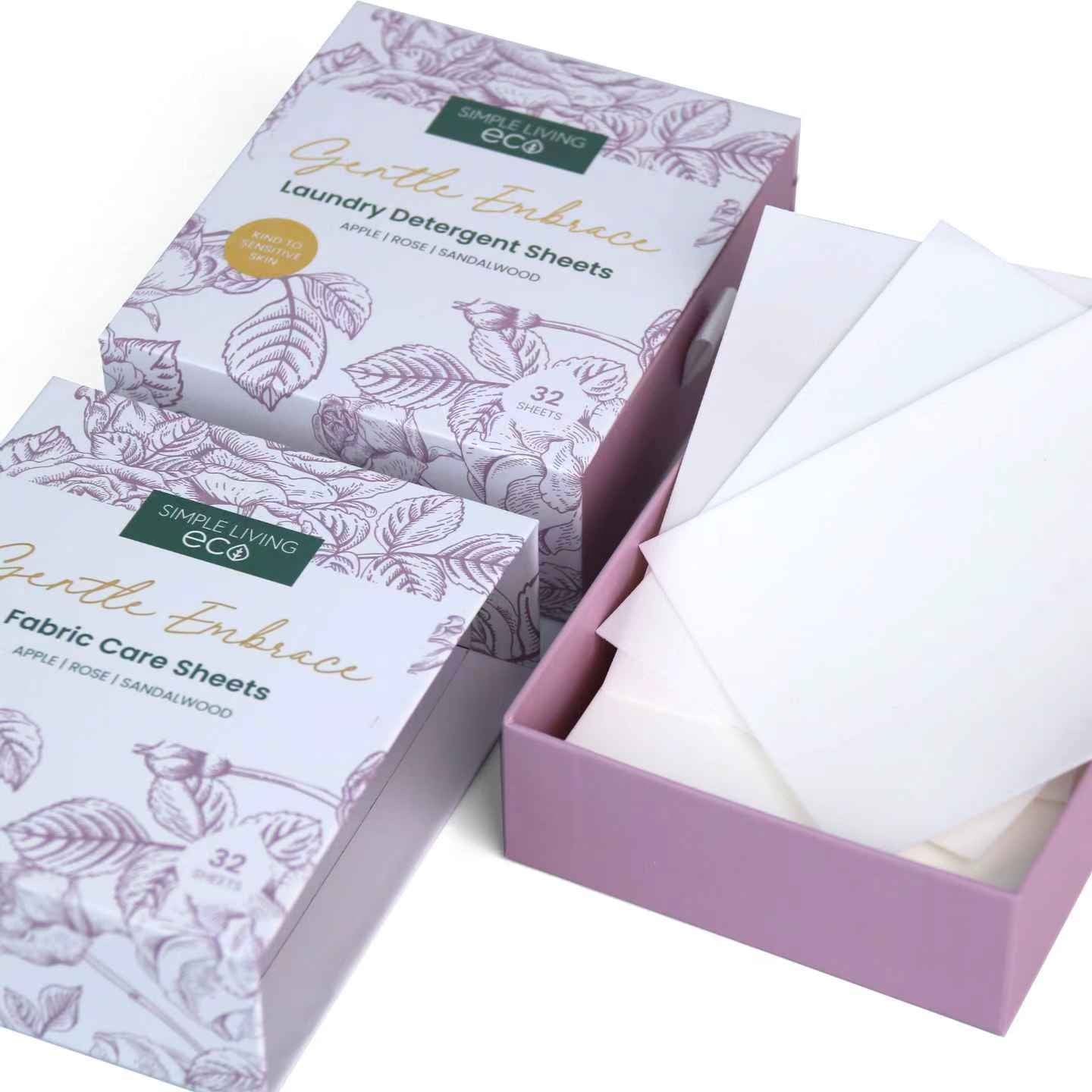 Gentle Embrace Fabric Care Sheets - Botanical Fabric Care sheets
