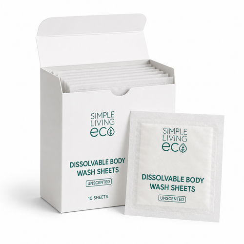 Body Wash Sheets – Unscented | Pack of 10